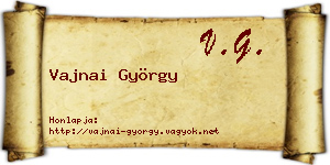 Vajnai György névjegykártya